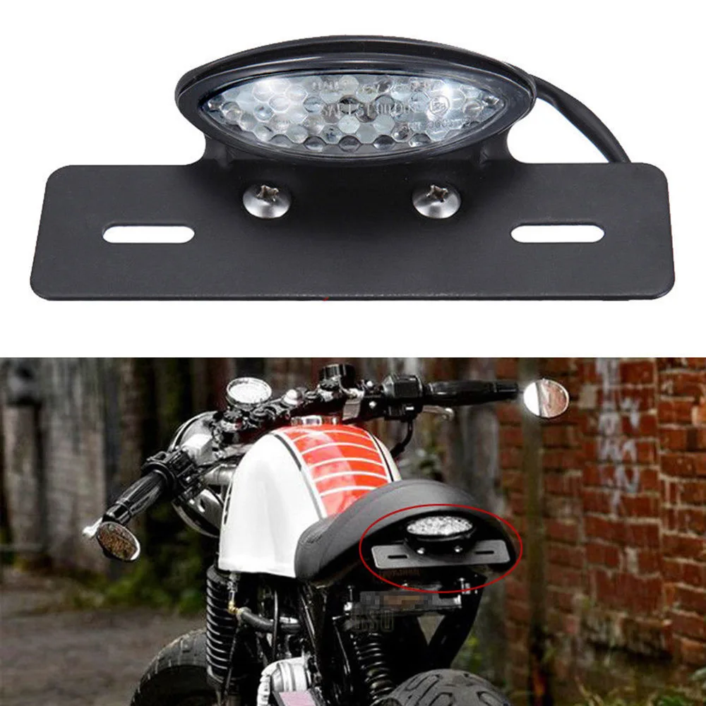 Motorcycle LED Number License Plate Light Motorbike Rear Stop Tail Light 