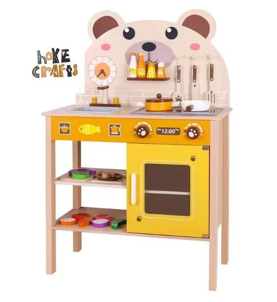 Set De 26 Piezas De Cocina De Madera Para Niños, Incluye Platos, Tazas Y Cubiertos, Juguete De Rol A Partir De 3 Años