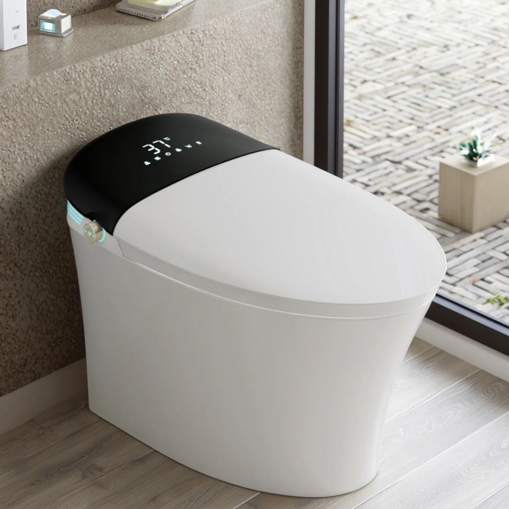 High-end Fully Automatic Operation Electric Bidet Siphonic Flush Bathroom Wc Toilet Intelligent Toilet Bowl Smart Toilet