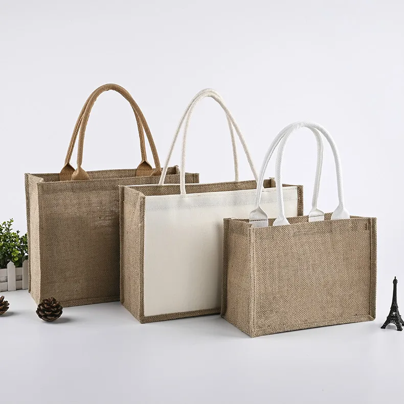 Eco-friendly Jute Bag Custom Coated Linen Shopping Bag - Buy Eco Bag ...