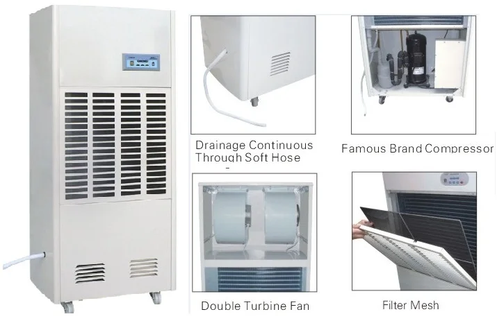 168L  Vietnam Dehumidifier with Drain Hose for Basement and Warehouse