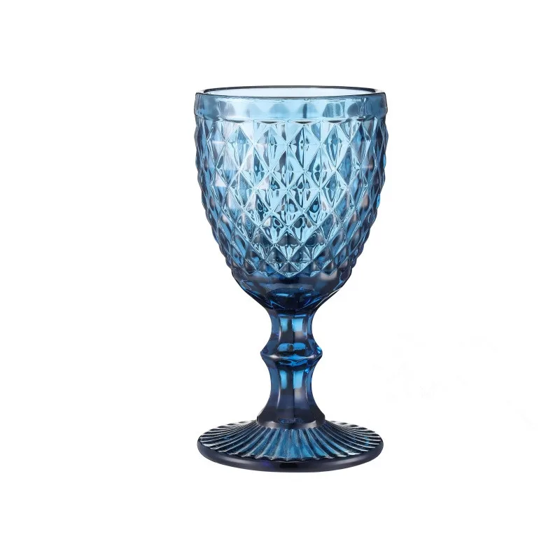 Vintage Colored Wine Glasses - Elegant 240ml Goblets