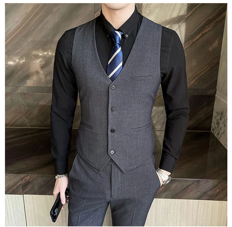 M-4XL Men's Slim Fitting Three-Piece Casual Professional Suit