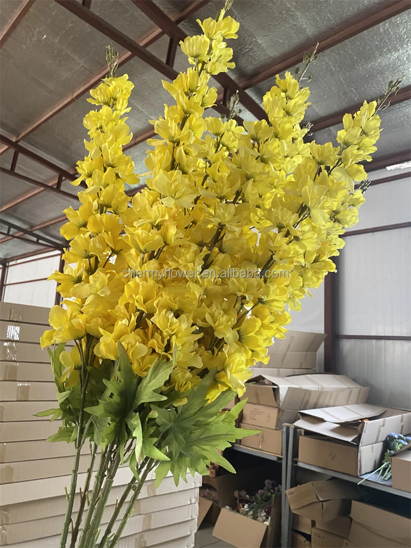 Factory Wholesale Artificial Flowers Blue Silk Delphinium Flower For Wedding Decoration Buy