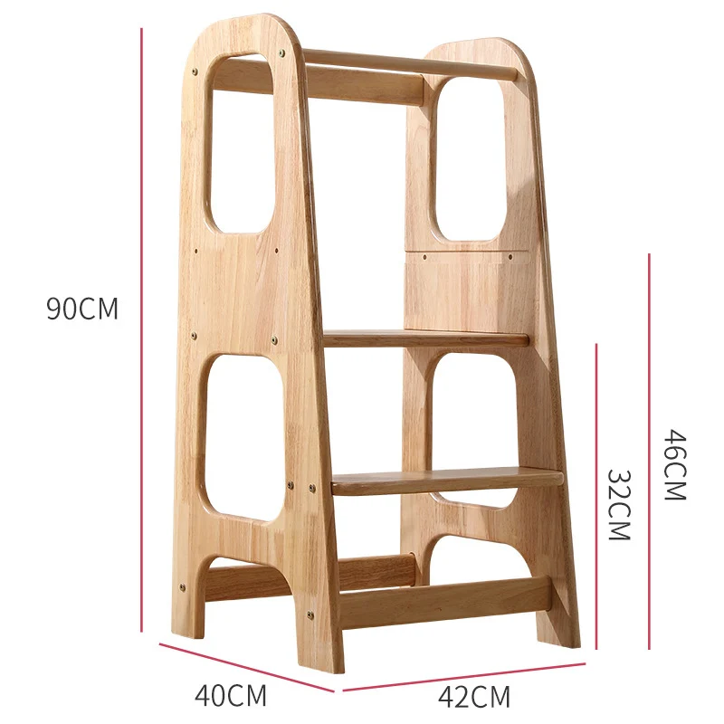 montessori toddler kitchen helper children step stool wooden kids learning tower
