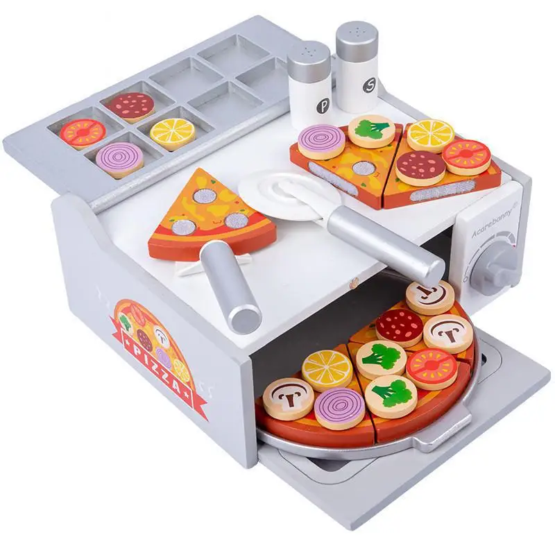 Kids Cutting Pizza Toy Simulation Food Pretend Play Set Toy for Best Gifts
