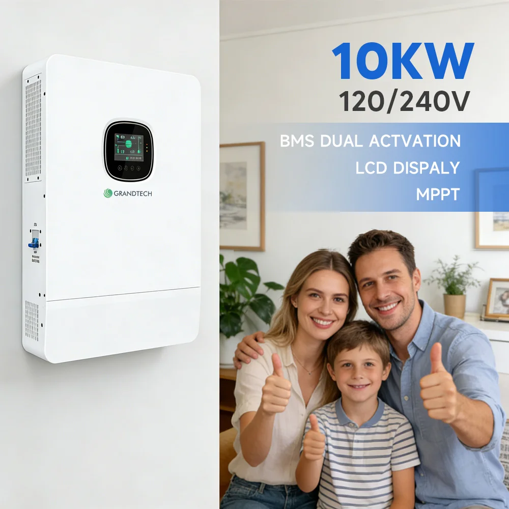 미국 재고 태양광 인버터 3KW 4KW 5KW 6KW 8KW 10KW 12kW 48V 오프그리드 태양광 저장 에너지 시스템(리튬 배터리 미포함)