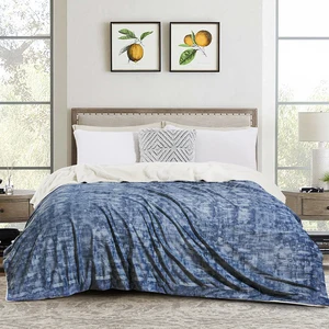 Super Soft 460Gsm Microfiber Blankets Warm Comfortable Fluffy Plush Sherpa Throw Blanket Fleece