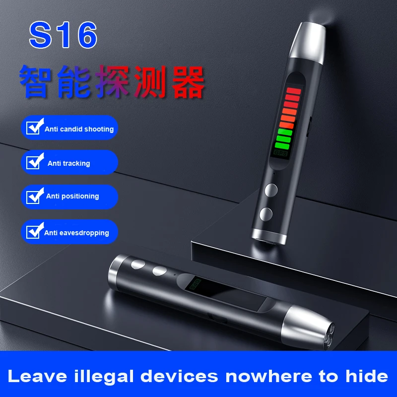 GPS Signal Lens RF Tracker Mini Hidden Camera Detector Portable Lens Finder GSM Spy Bug Detector Pen