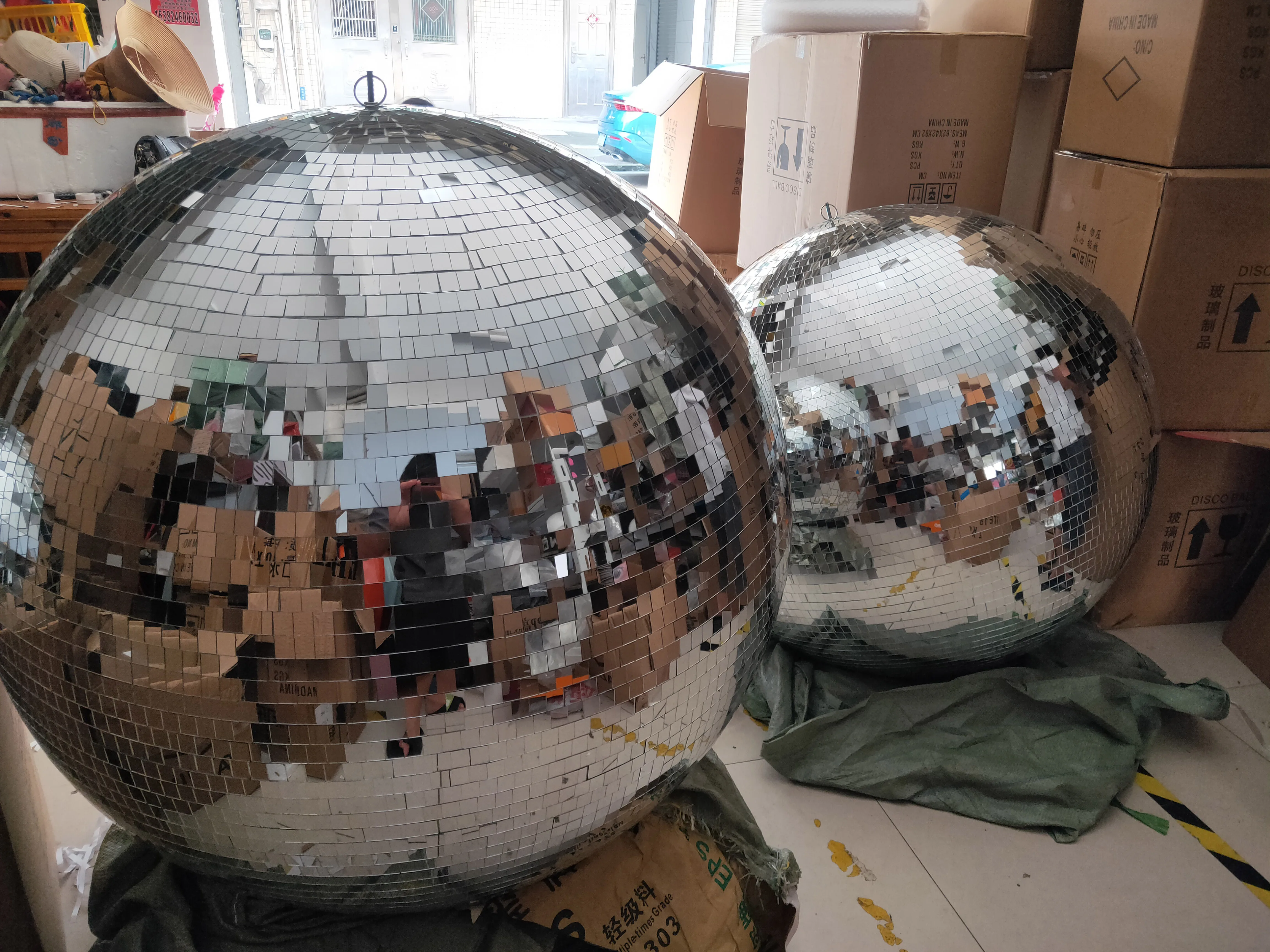 New Year Easter Mini Disco Ball Christmas Tree Hanging Mirror Glass