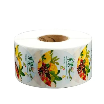 Self-Adhesive Printable Paper Sticker Screen Printing Roll Label Round Stickers For Buyers Customized In Jumbo Rolls
