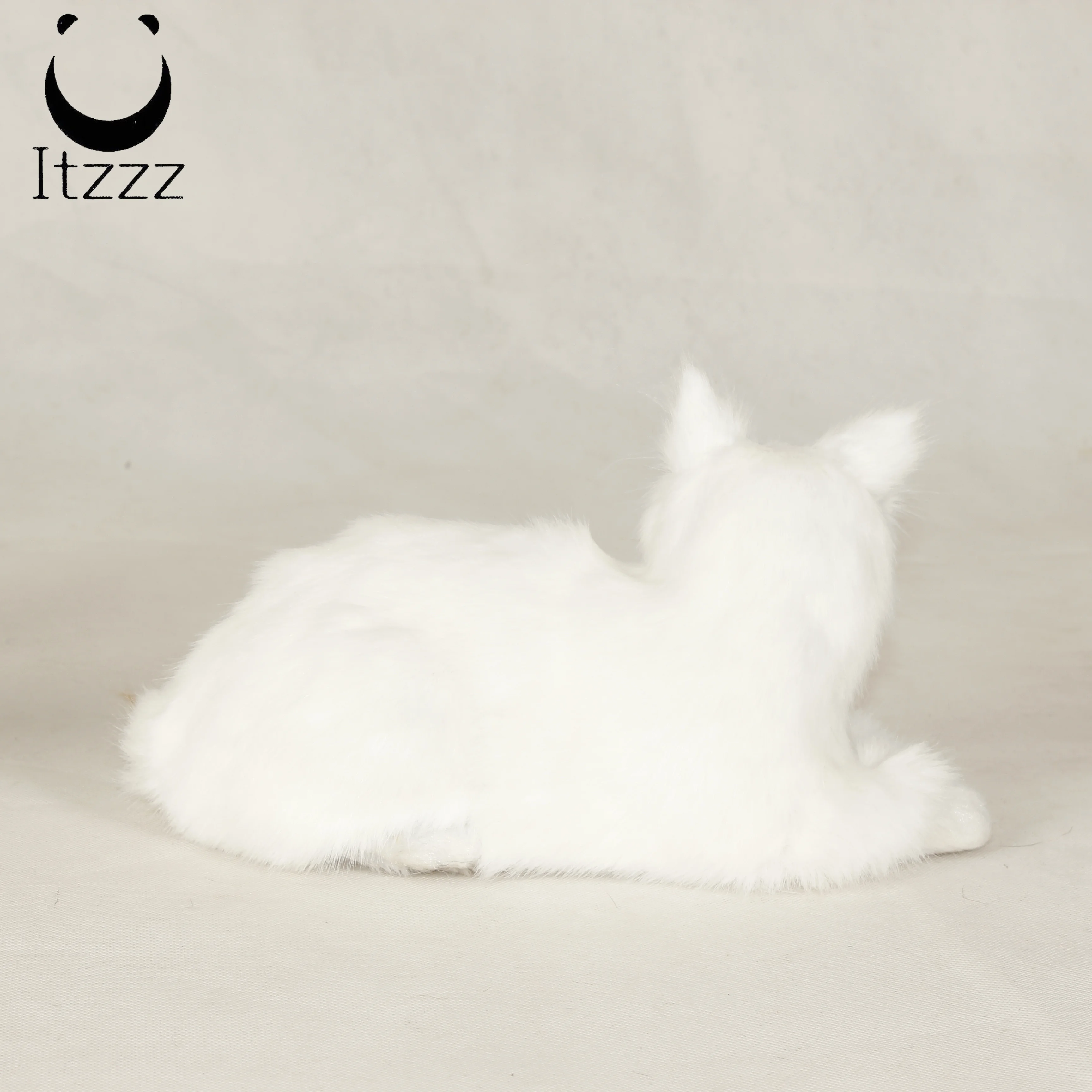 Peluche Gatto Bianco Realistico - Giocattolo Morbido Simil Vero, Peluche Per Bambini E Collezionisti, 30cm