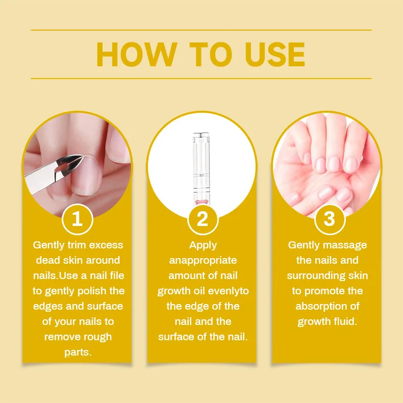 3ml Vitamin Enriched Nail Growth Oil Pen Cuticle Repair Strengthener for Healthy Nail Care