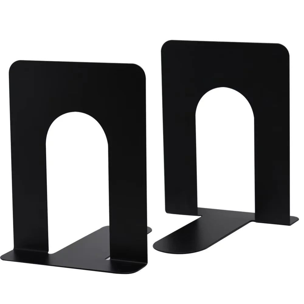 Non-slip Book Holders 10-Piece Metal Bookends Set - Heavy Duty L-Shaped ...