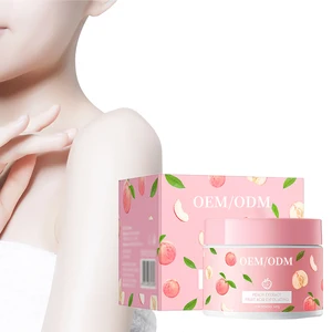 Wholesale Oem 140g Organic Peach Body Scrub Exfoliating Deep Cleansing Bath Salt with Moisturizing Effects