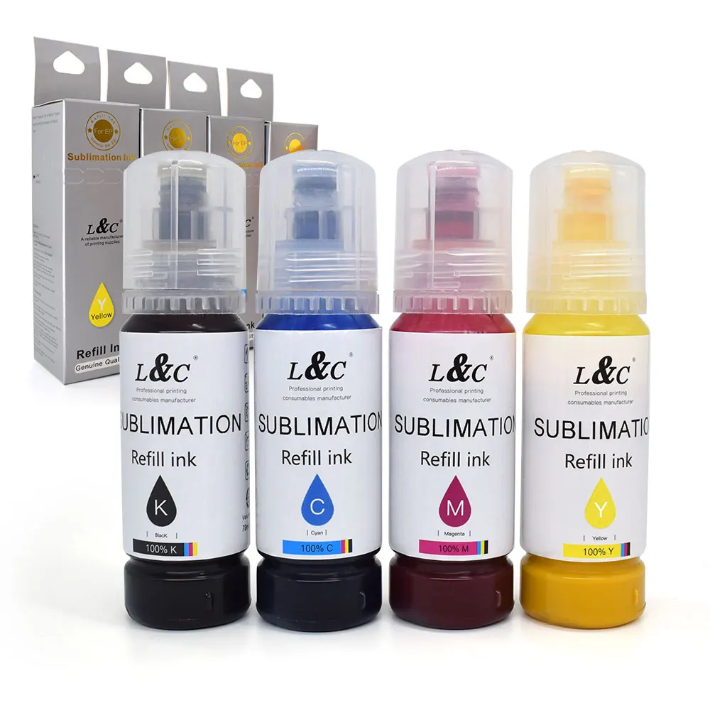 Digital Textile Ink 70ml 100ml 127ml Water Based  Dye Ink Sublimation Ink for Epson Ecotank Printer