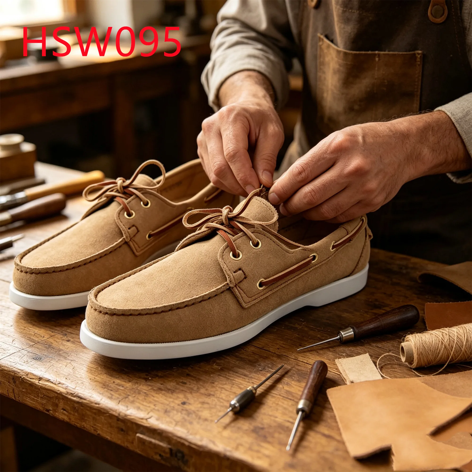 HY,Multi-scene Quality Suede Leather Brass Eyelets Design Loafer Shoes Sand/blue/black Color Hua Singh Moccasin Shoes HSW095