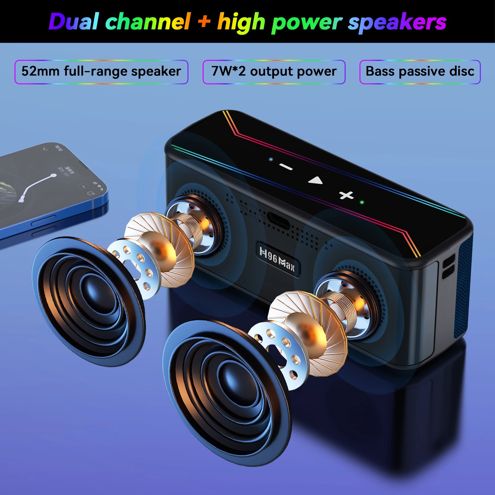 Newest H96 Max M7 Android 13.0 TV Box From China Set Top Box BT 5.1 Media Player with BT Speaker