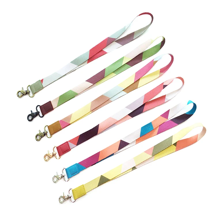 Цветной держатель для ключей, сублимационный полиэфирный шнурок для мобильного телефона