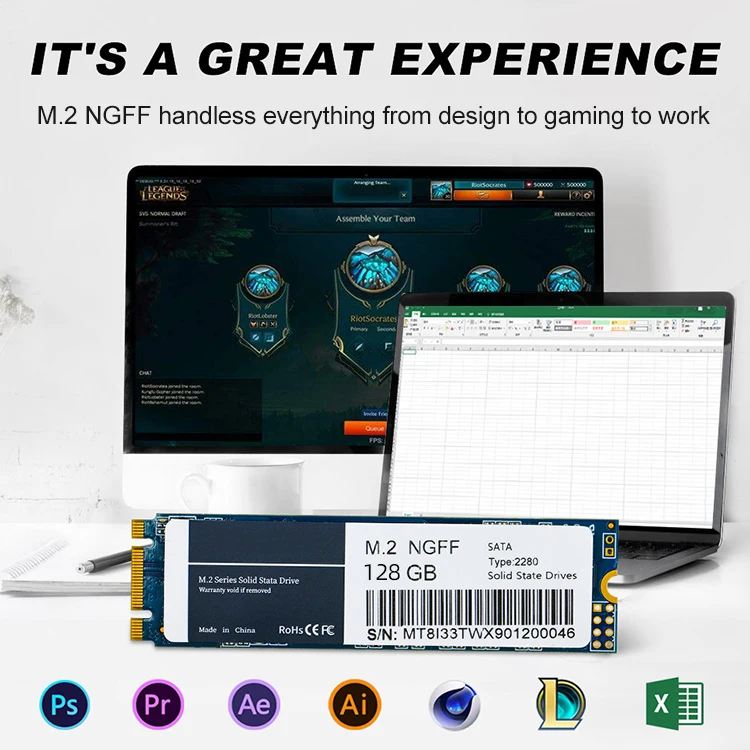 Fabrika Fiyatı M.2 SATA NGFF SSD 1TB 512GB 256GB 128GB Hard Disk