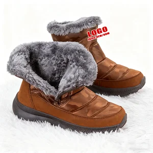 Custom Winter Snow Boots Made of High-quality Fur Boots Women Shoes Waterproof Suitable for Both Casual Snowy Weather Sneakers
