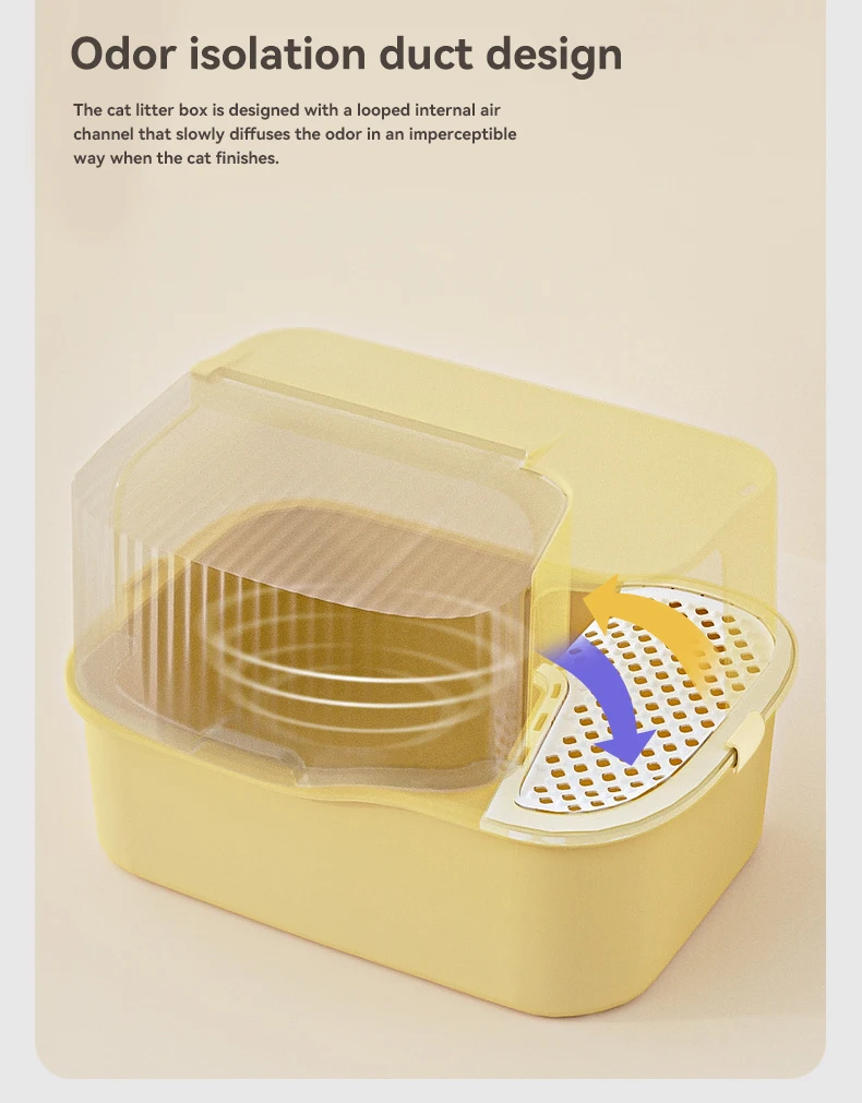 Litter Box Oversized Hallway Type Spatter-proof Fully Enclosed Litter Box Poop Bowl Deodorant Cat Toilet Cat Supplies manufacture