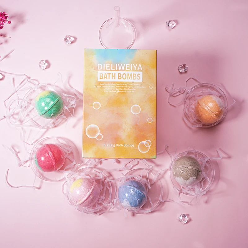 Colorful Bath bombs Gift Set Organic Natural Fizzy Bubble Bath bombs