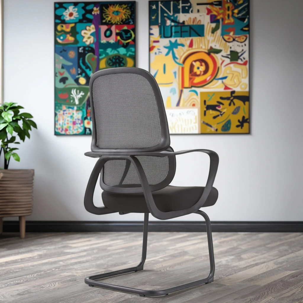 Spring Base Conference Room Visitor Chair Heavy-Duty Steel Construction Industrial Grade Mesh Task Chair Professional Commercial 6