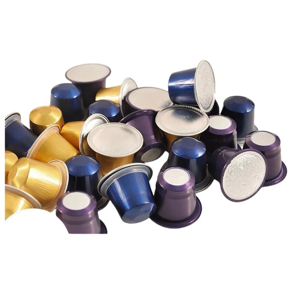 New Design Colored Eco-friendly Nespresso Capsules Refillable Aluminum Foil Empty Coffee Capsule Dispenser Holder