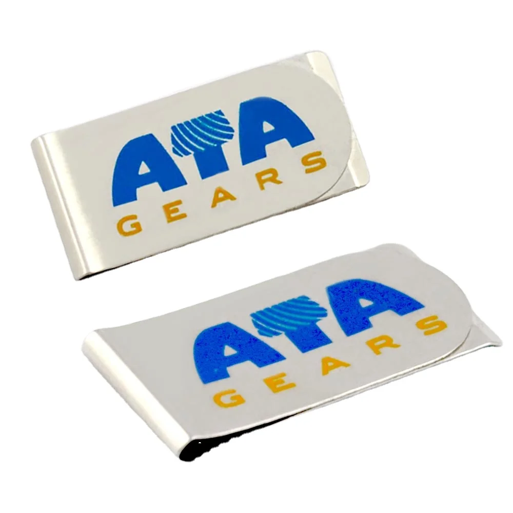 Artigifts Crafts Factory Supplier Printed Custom Logo Money Clips Metal Blank Mens Sublimation Money Clip