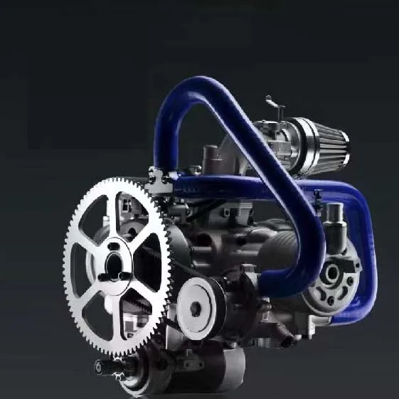 Двухцилиндровый Горизонтально оппозитный двухтактный бензиновый двигатель с жидкостным охлаждением Модель самолета 275cc