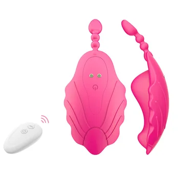 Wireless Remote Control Clitoral Stimulation Wearable Panty Vibrator, Rechargeable Waterproof Portable Vagina Clit Anal sex toy