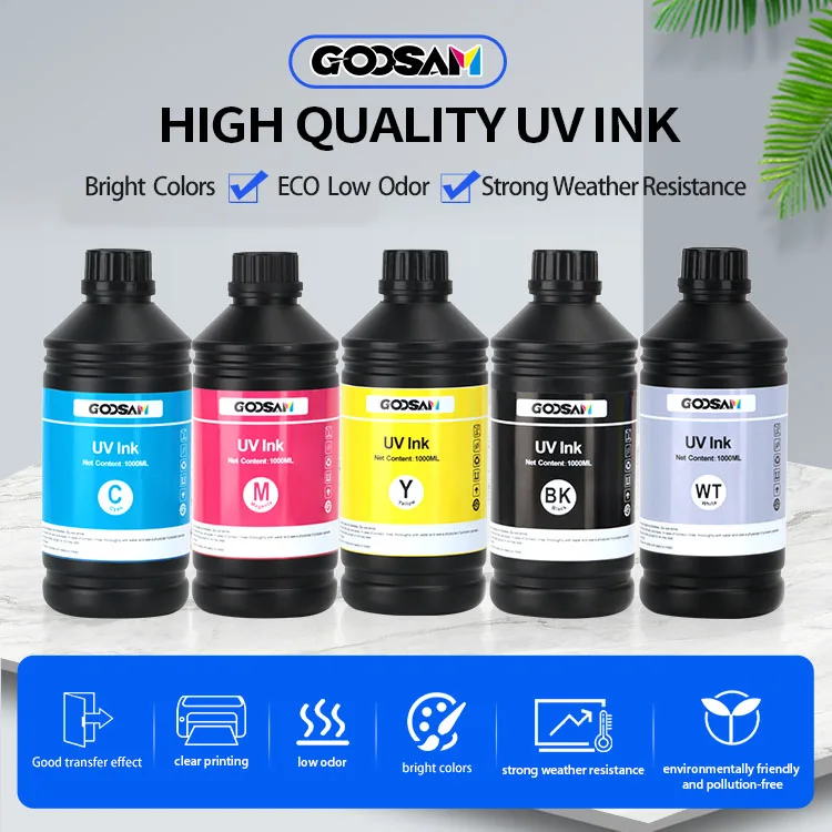 Goosam Hard Uv Digital Printer Ink for Ricoh Th5241 Gh2220 Mh5320 Gh 2220 Gen 5 5 5I Ri 1000 for Wood