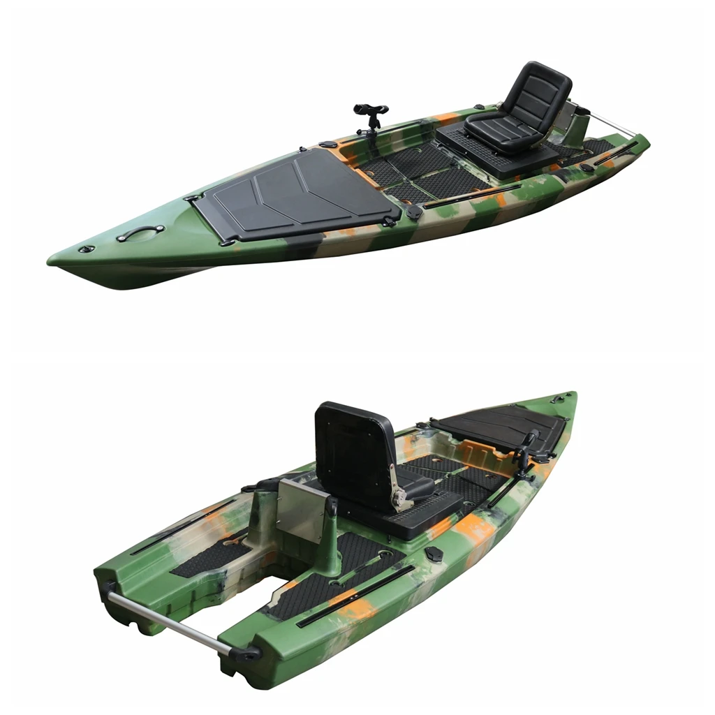 Vicking Deluxe Pedal Kayak with Comfortable Seat Safety Stability Motor Kayak Skiff 3-year Warranty 10 Foot Fiber Boat 3 Years