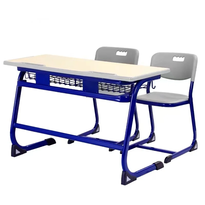 Factory Wholesale School Furniture Double Bench Student Desk And Chair
