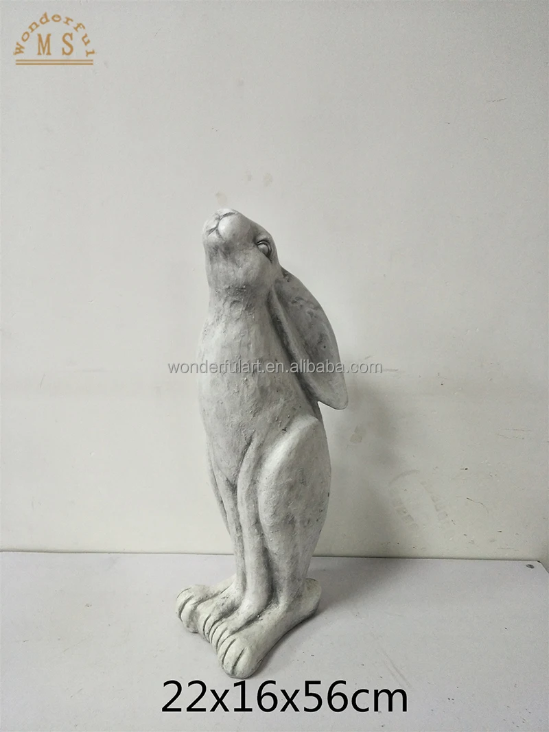 Rabbit polistone animal sculpture bunny statue for home garden decoration