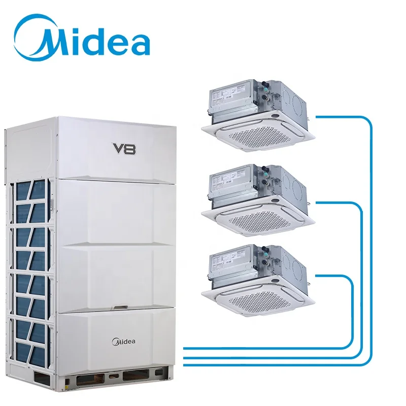 Midea V8 Quadruple Backup 45KW Smart Central Vrv air Conditioning Floor Type Multi Split Vrf air Conditioner for Schools