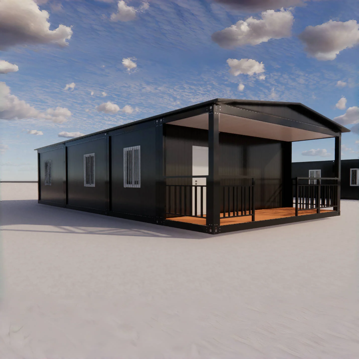 Akciós áron 20 láb, 40 láb horganyzott acél moduláris előregyártott konténerház, hordozható acélszerkezet szállodák, családi otthonok részére