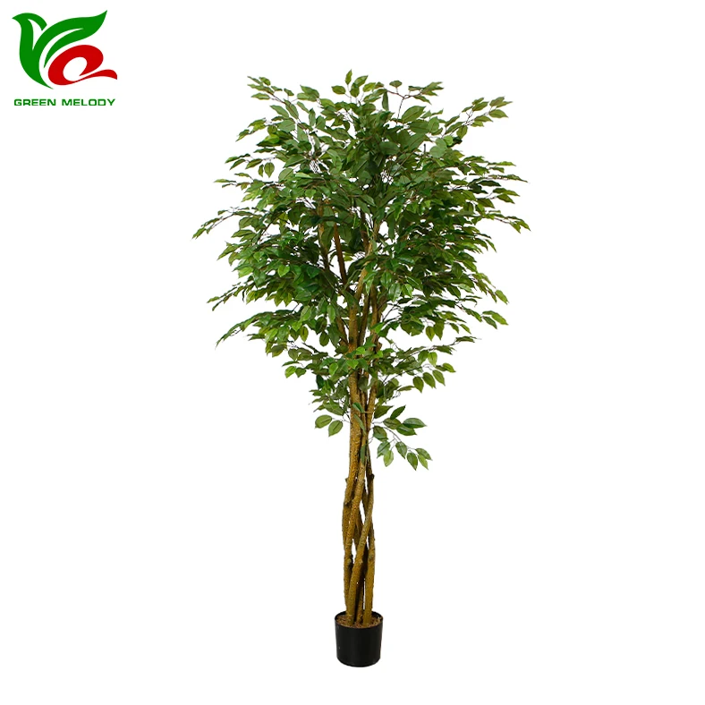 Artificial Ficus Tree Realistic Leaves Plant Indoor Outdoor Potted 200cm Tall 
