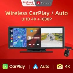 Камера приборной панели Junsun с камерой заднего вида Wi-Fi CarPlay 24-часовая