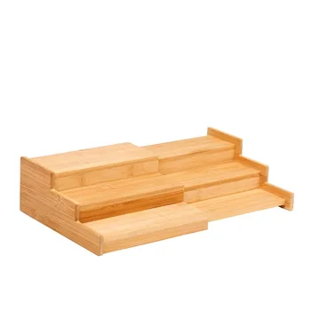 Modern Three-layer Drawer Stretching Kitchen Seasoning Rack Bamboo ...