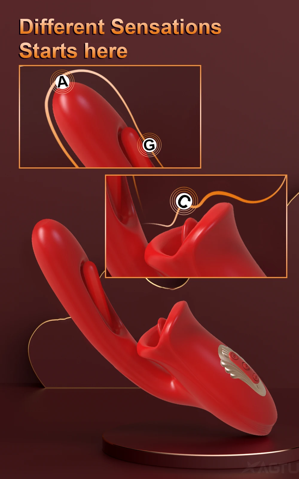 Alwup Biting Vibrator 3 in 1 Mouth Toy Multiple Stimulations Orgasm Artifact for Female Sex Toys Wholesale Flapping Vibrator