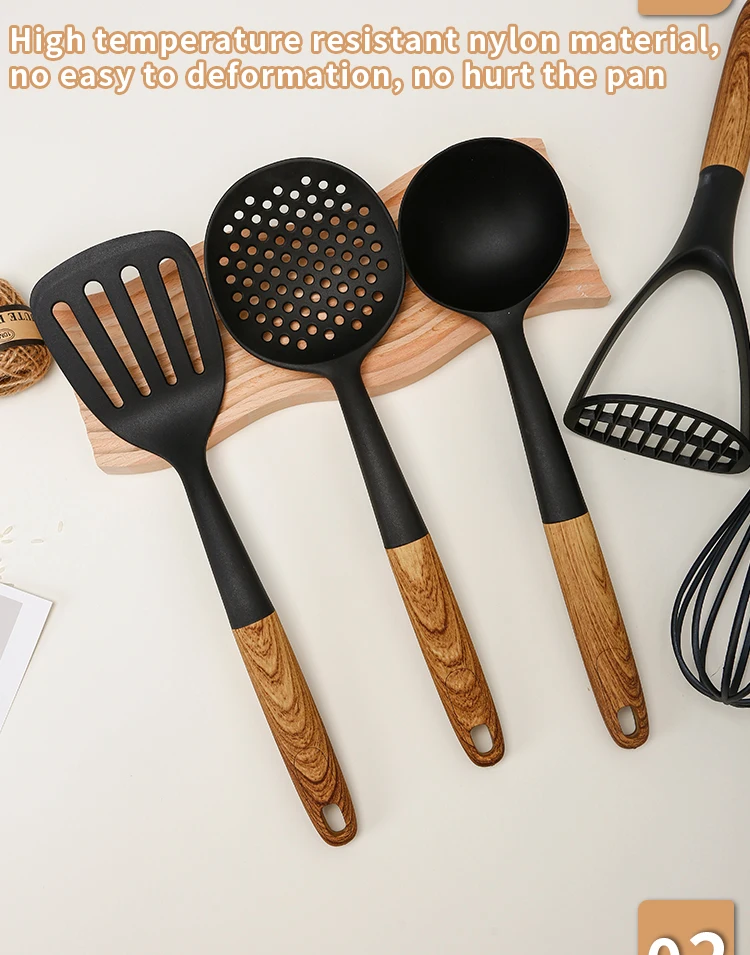 Factory Custom Nylon Cooking Nonstick Kitchen Utensil Set Kitchen