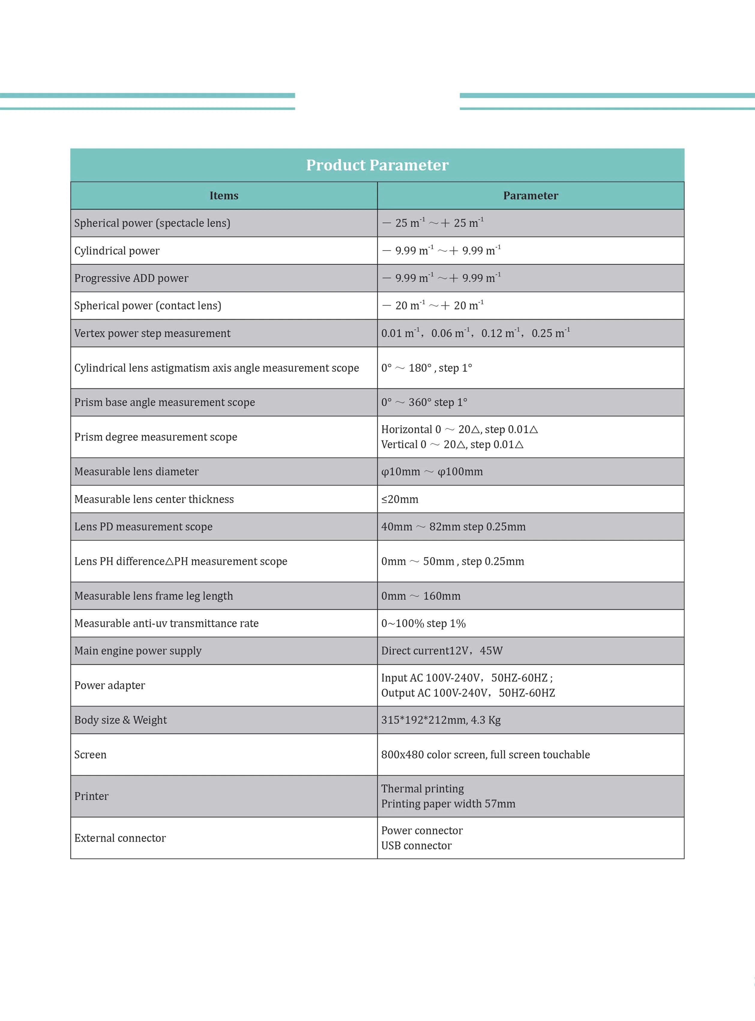 Pd & Uv Auto Lens Meter Digital Lensmeter Sphere Cylinder Axis Prism Measuring Auto Focimeter Lensometer