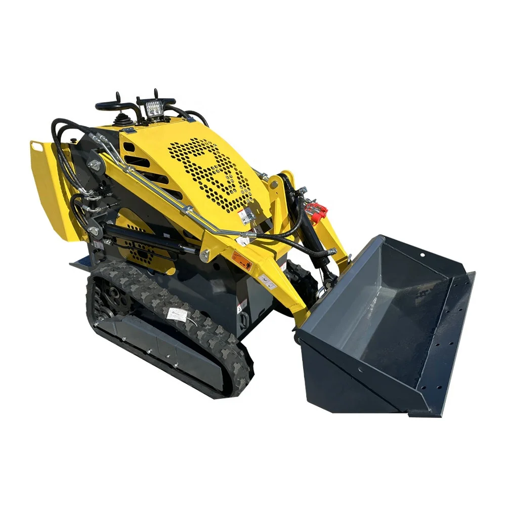 Skidder Machine Forestry Mini Skid Steer Loader  300kg Mini Loader with Bucket  Hydraulic Skid Steer Loaders