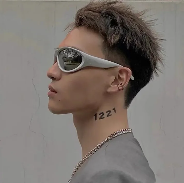 Silver Y2k Sunglasses - Punk Style Sun Glasses Cateye