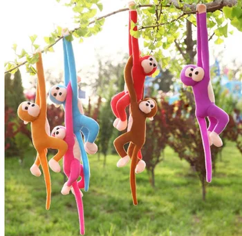 60CM Kawaii Doll Plush Toys Curtains Baby Sleeping Appease Animal Doll Birthday Gifts Long Arm Tail Monkey Stuffed