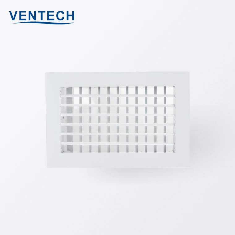 Hvac System Louver Grill Duble Deflection Central Air-conditioning Air Grille For Ventilation
