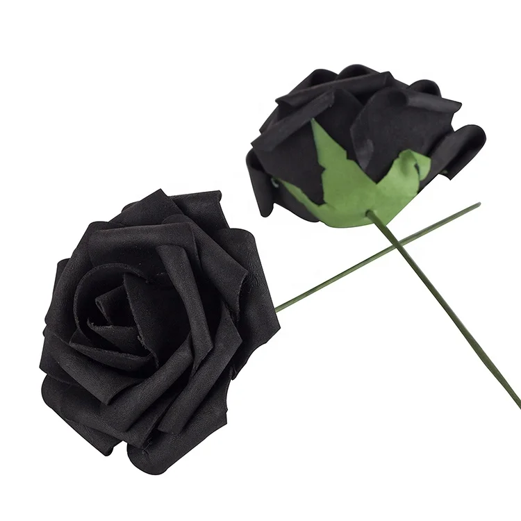 black foam roses