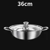 Paquete de 5 ollas calientes divididas de 36 cm [con tapa]